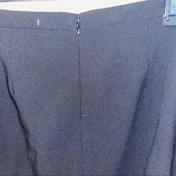 Black Pencil Skirt w/ Satin Drape Detail - Career Cocktail Party - Picture 7 of 8